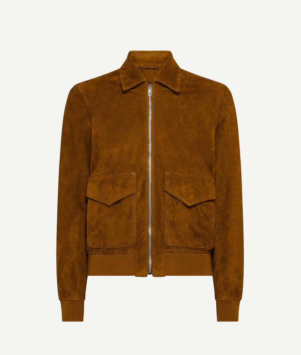 ジャケット・アウター Italy Suede Leather Bomber Jacket 50 Zip-up Leather Jacket in Suede – ETIQL