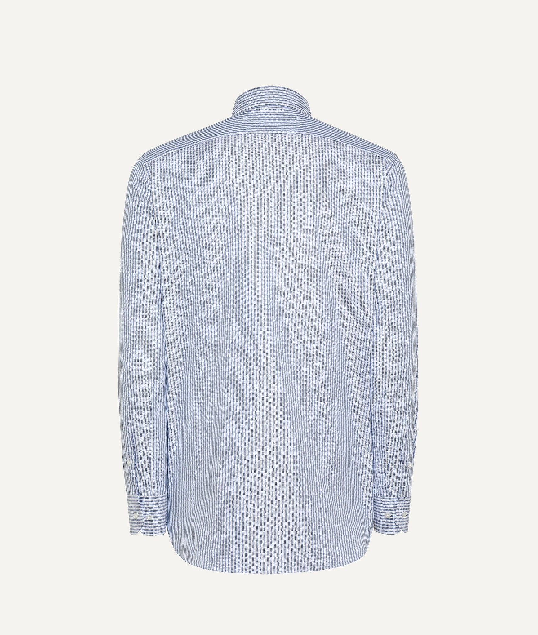 Classic Button-Down Striped Oxford Shirt in Cotton