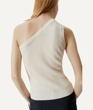 The Linen Cotton One-Shoulder Top