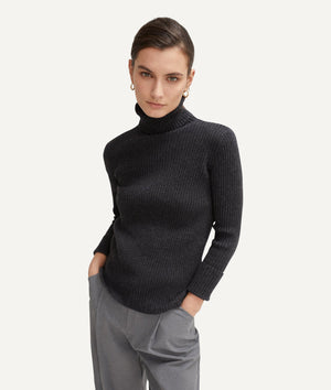 The Superior Cashmere Ribbed Roll-Neck