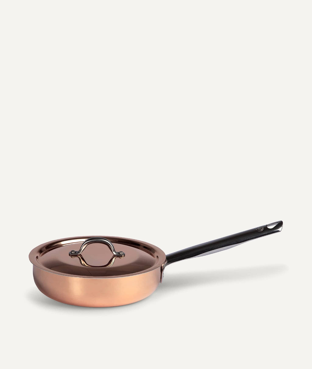 Induction Frying Pan in Tinned Copper ETIQL