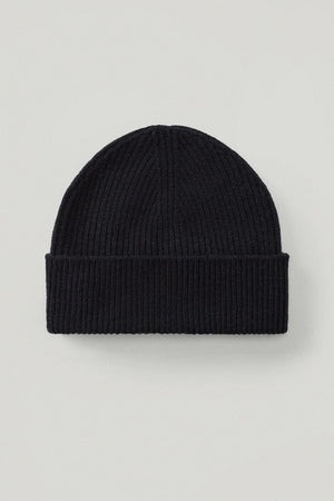 Blue Navy | The Woolen Ribbed Beanie