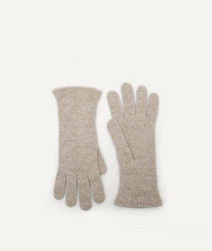 Scalloped Gloves in Cashmere