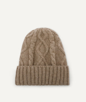 Waffle Beanie in Cashmere