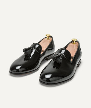 Smoking Shoe with Tassel in Patent Leather