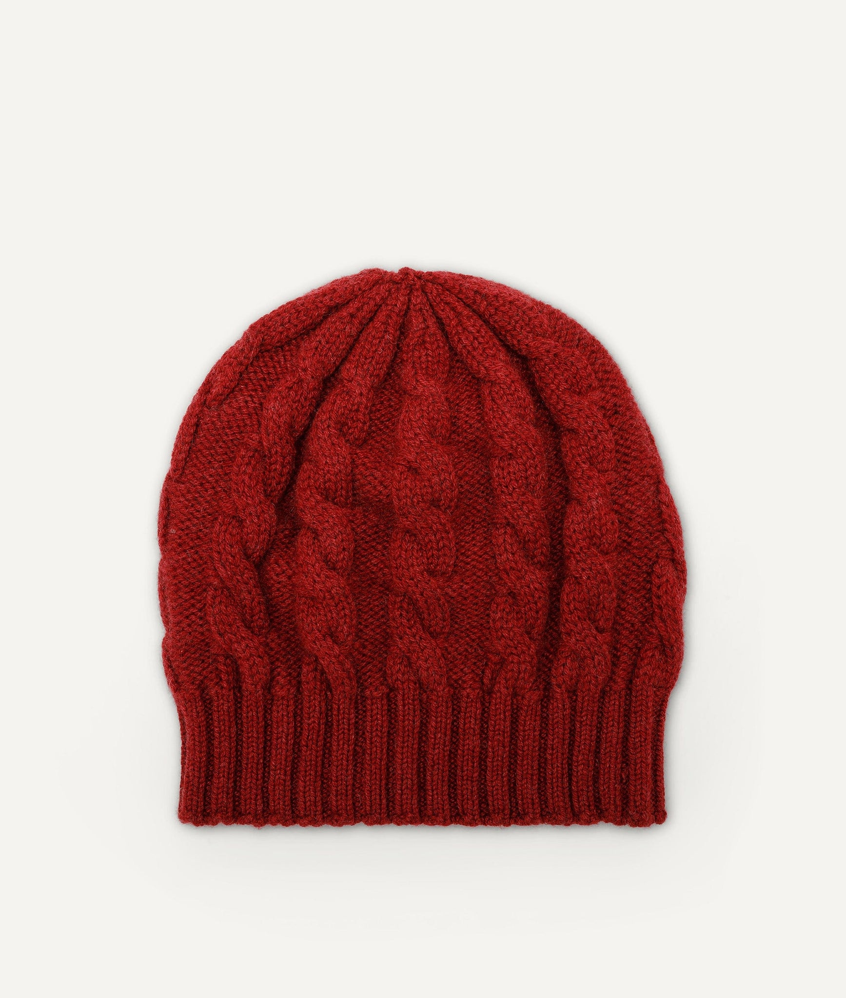 Cable Knit Beanie in Cashmere