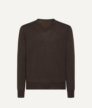 V-Neck in Extrafine Merino Wool – ETIQL