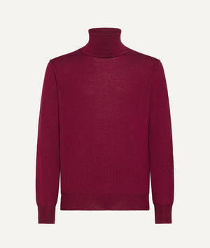Roll Neck Sweater in Extrafine Merino Wool