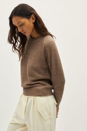 the linen cotton ribbed sweater rope