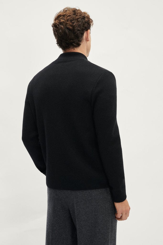 The Merino Wool Bomber - black