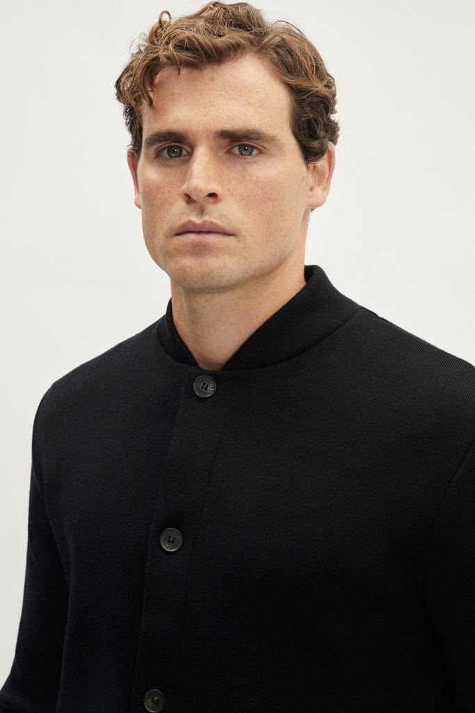 The Merino Wool Bomber - black