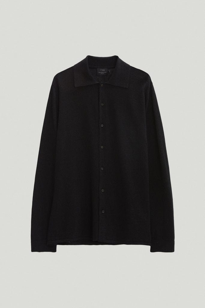 Black | The Linen Cotton Knit Shirt