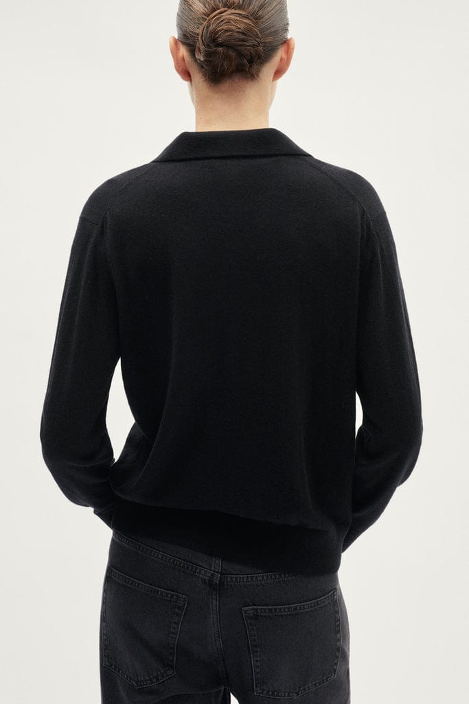 The Ultrasoft wool Classic Polo -black