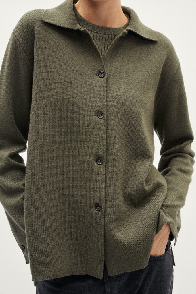 The Merino Wool Overshirt - green