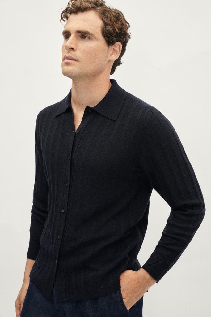 The Ultrasoft Ribbed Shirt - blue