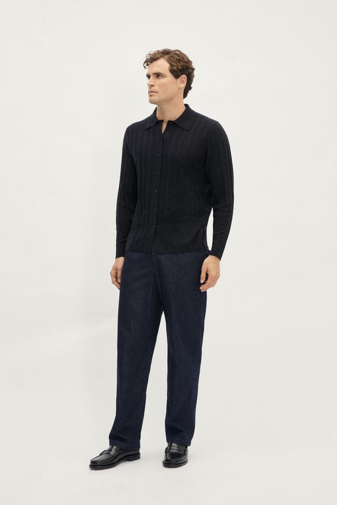 The Ultrasoft Ribbed Shirt - blue