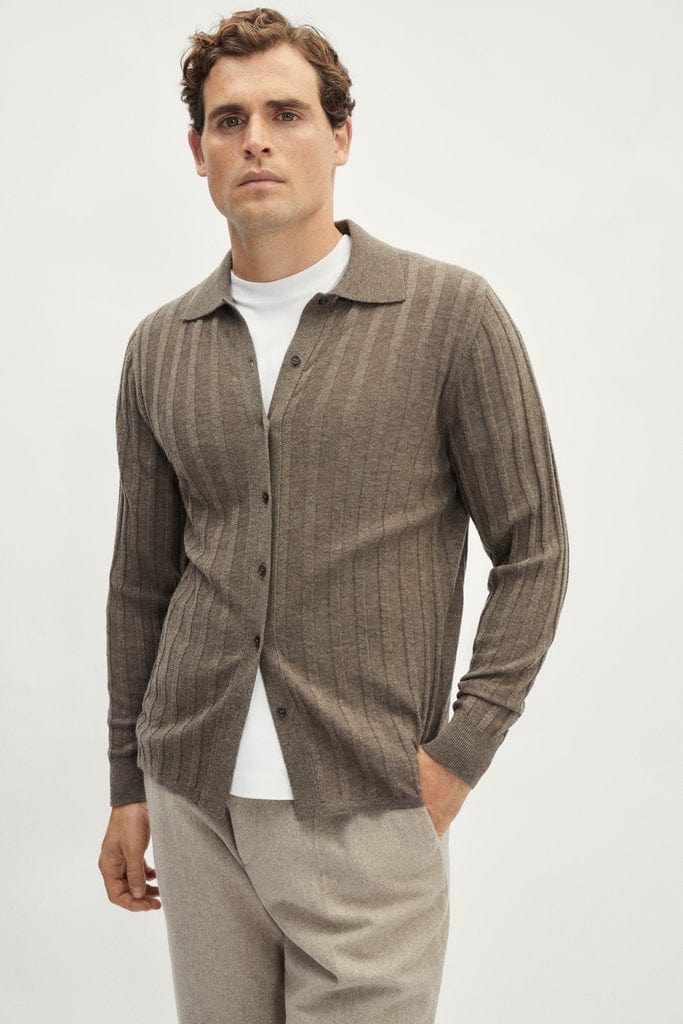 The Ultrasoft Ribbed Shirt - brown