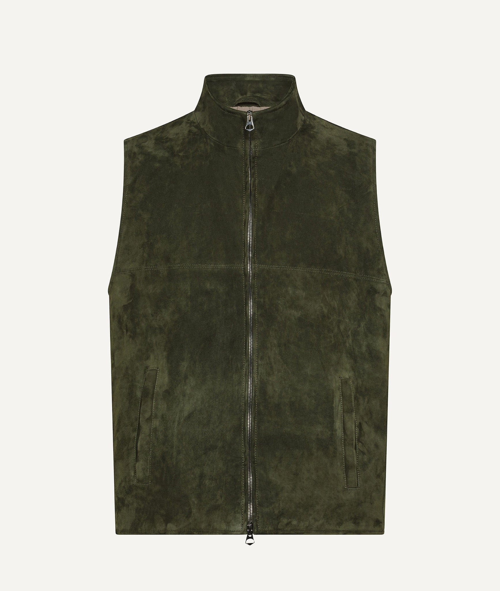 Zip Vest in Suede