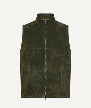 Zip Vest in Suede