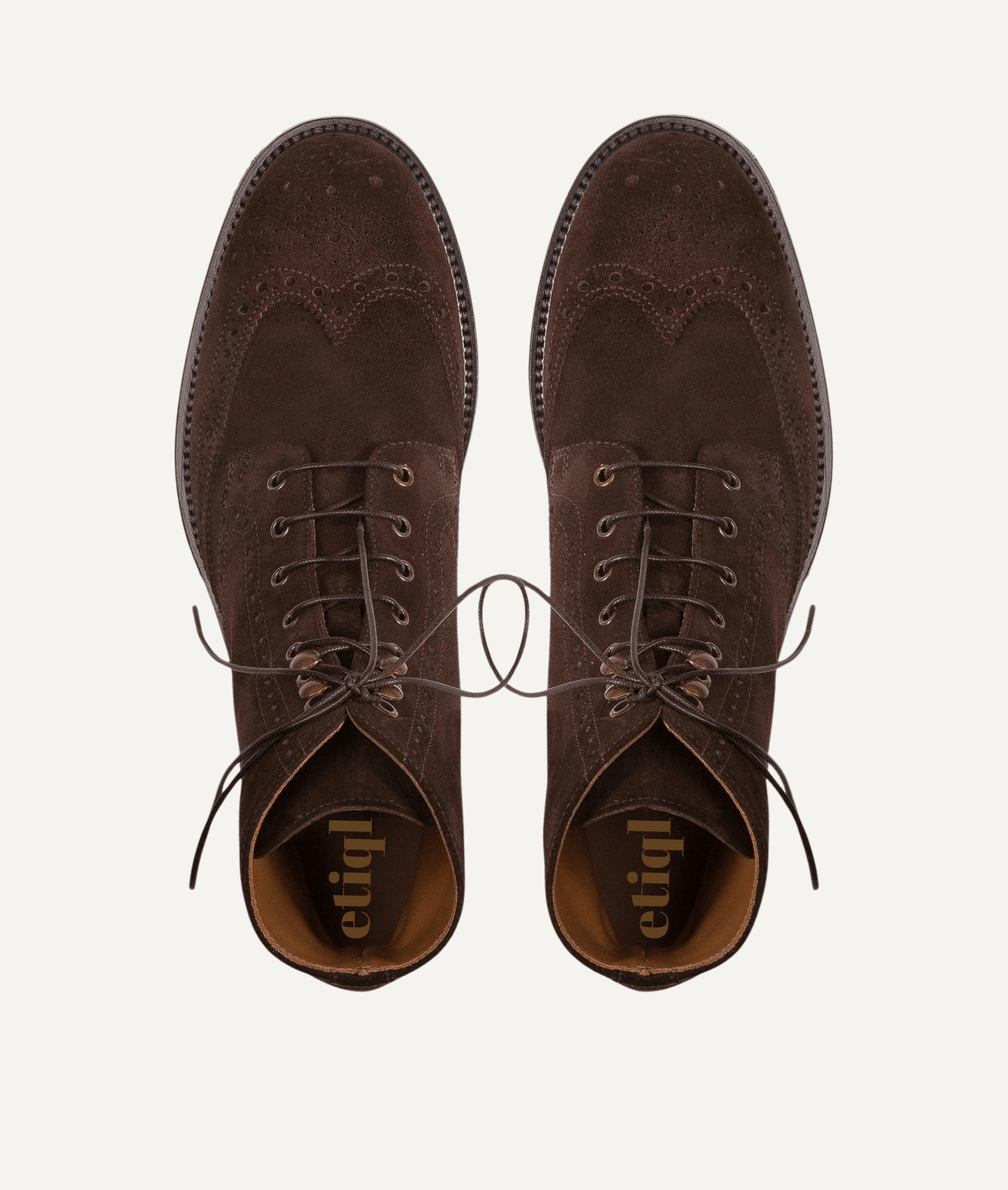 Lace-Up Boot with Brogue in Suede