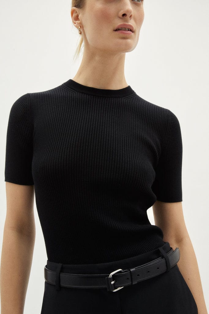 Black | The Organic Cotton Ribbed T-Shirt