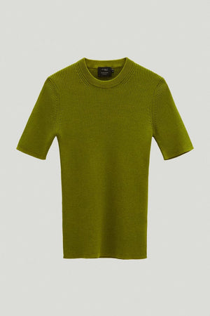 Kiwi Green | The Organic Cotton Ribbed T-Shirt