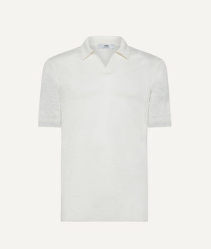 Buttonless Polo in Linen
