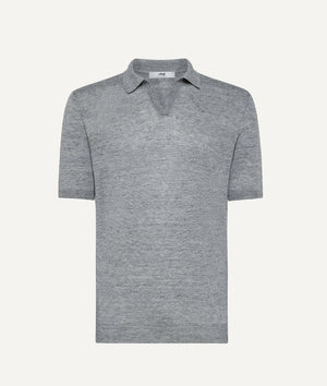 Buttonless Polo in Linen