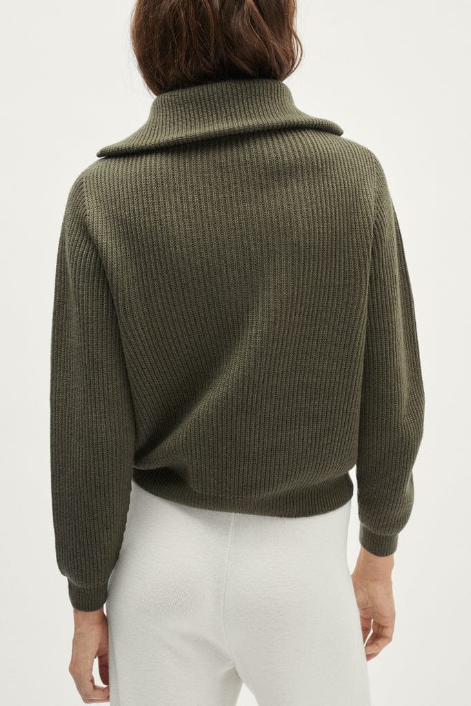 The Merino Wool Half-zip Sweater - green