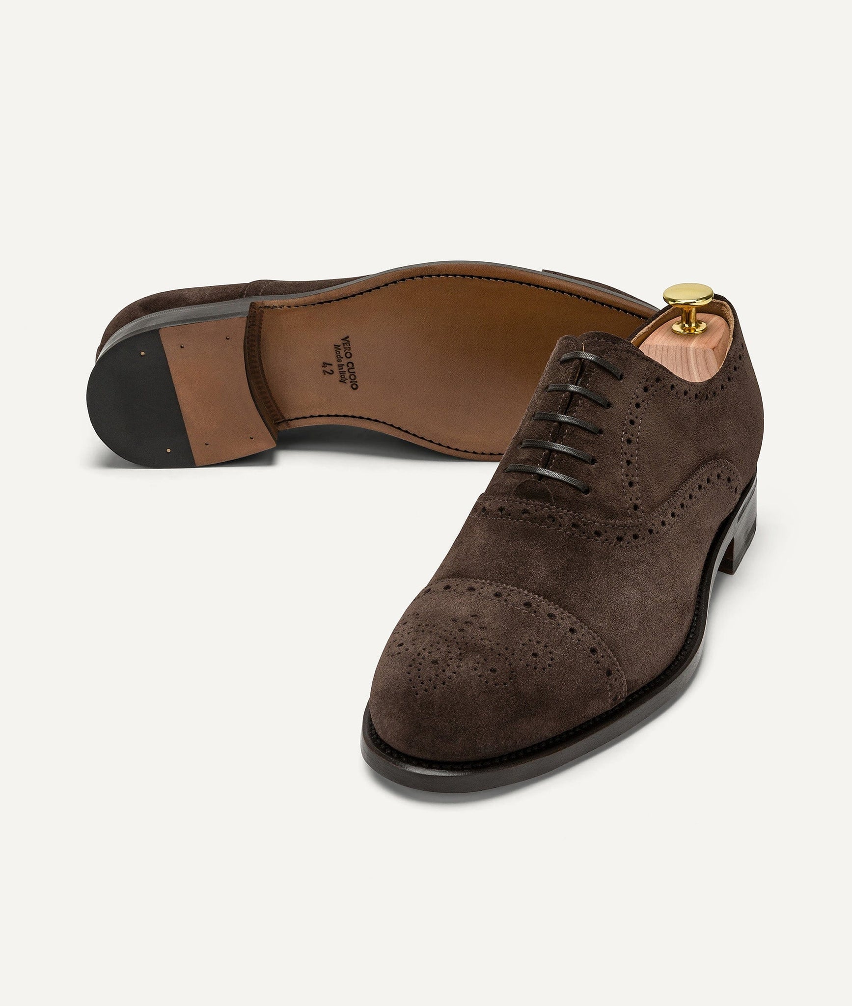 Oxford Half Brogue in Suede – ETIQL - Main Image