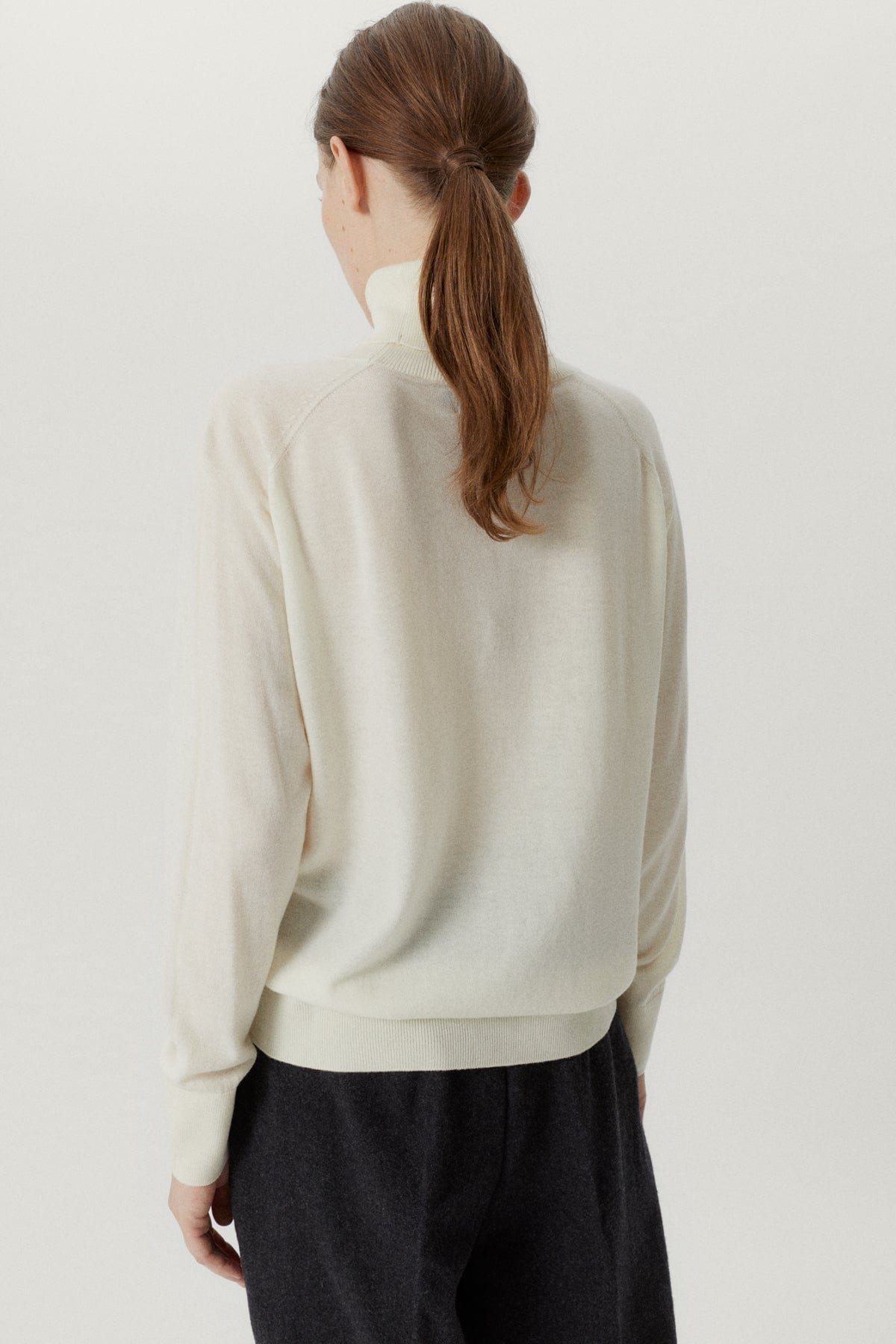 Natural White | The Ultrasoft Wool Relaxed Roll-Neck