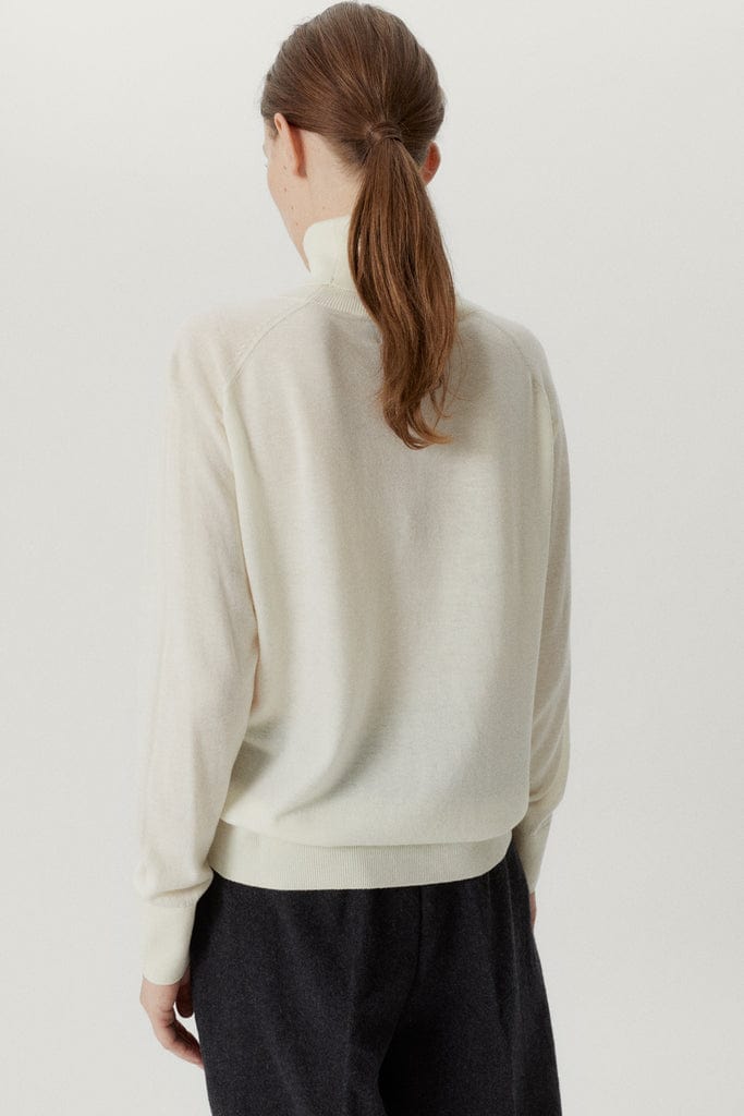 Natural White | The Ultrasoft Wool Relaxed Roll-Neck
