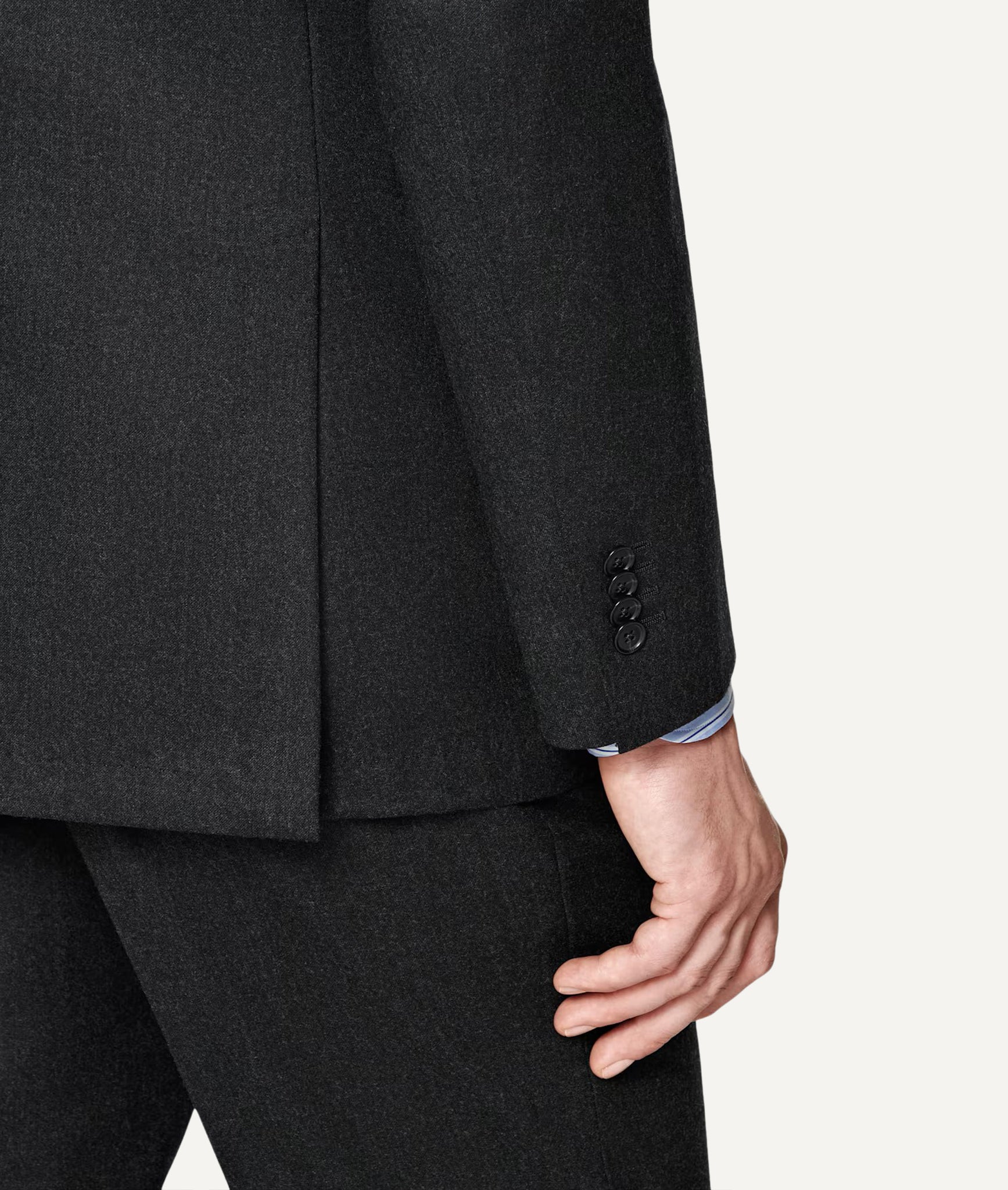 Single-Breasted Suit in Vitale Barberis Canonico Flannel Wool