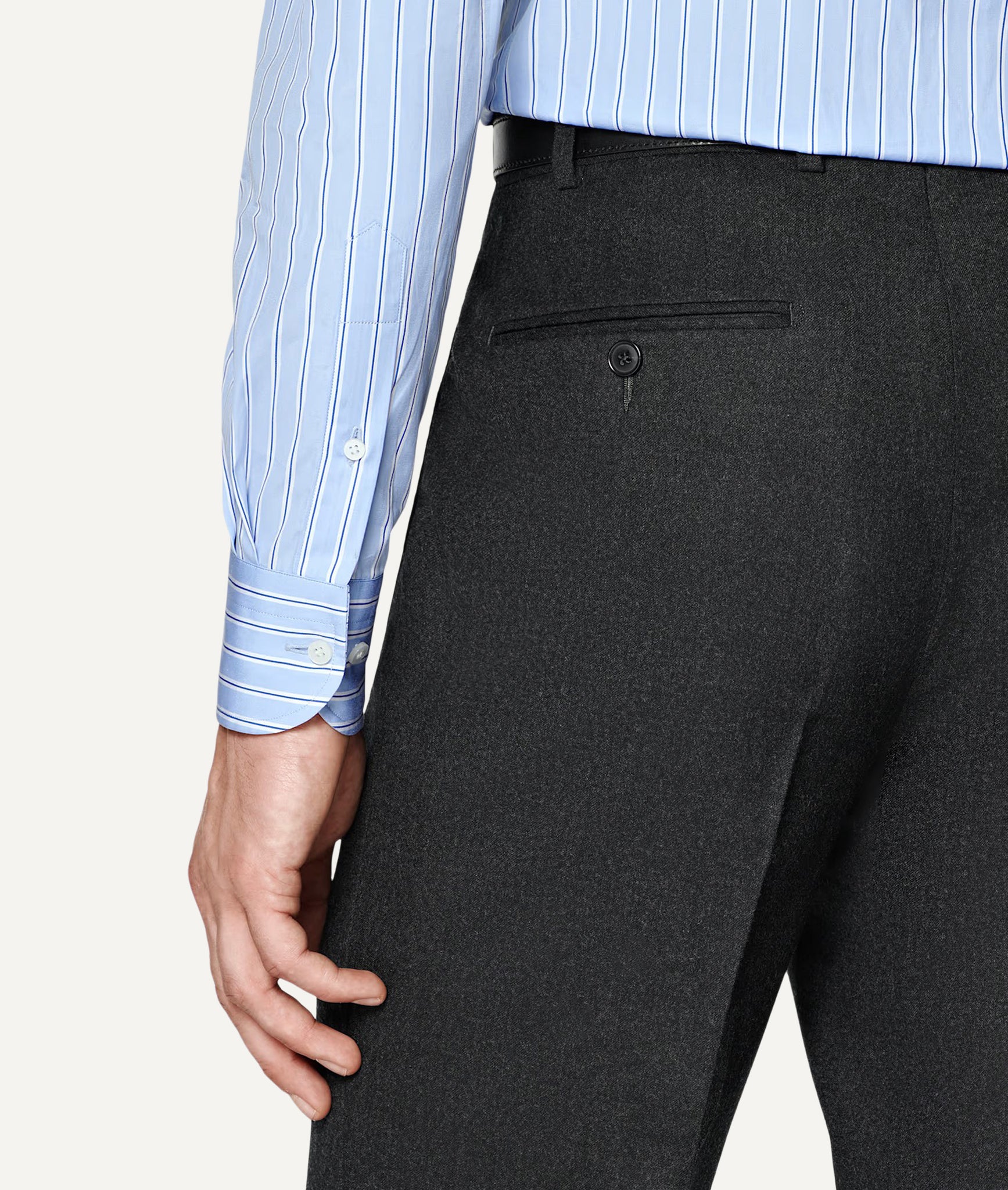 Single-Breasted Suit in Vitale Barberis Canonico Flannel Wool