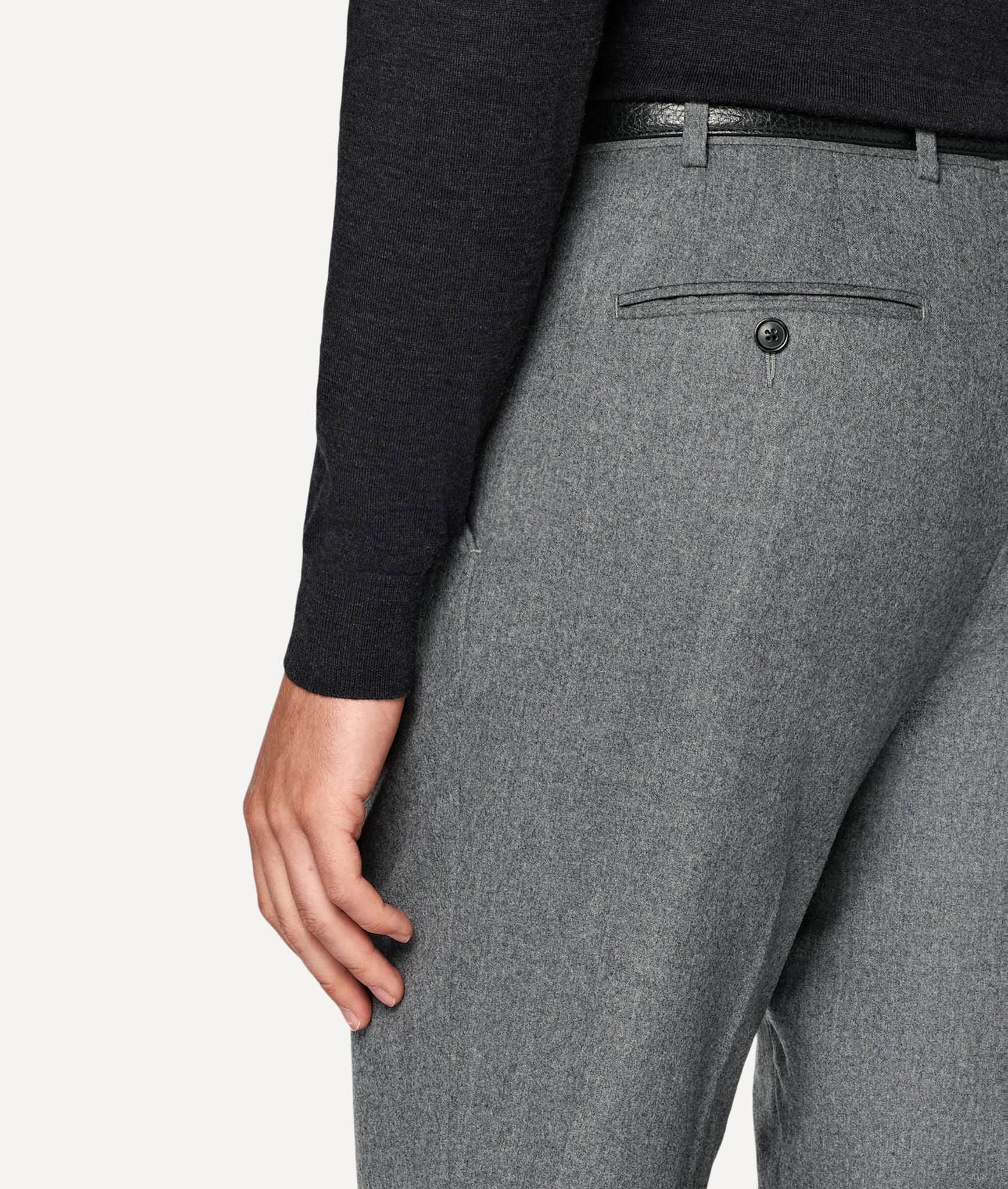 Single-Breasted Suit in Vitale Barberis Canonico Flannel Wool