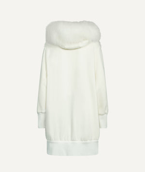 Herno - Coat with Fur Hood in Cotton & Cashmere
