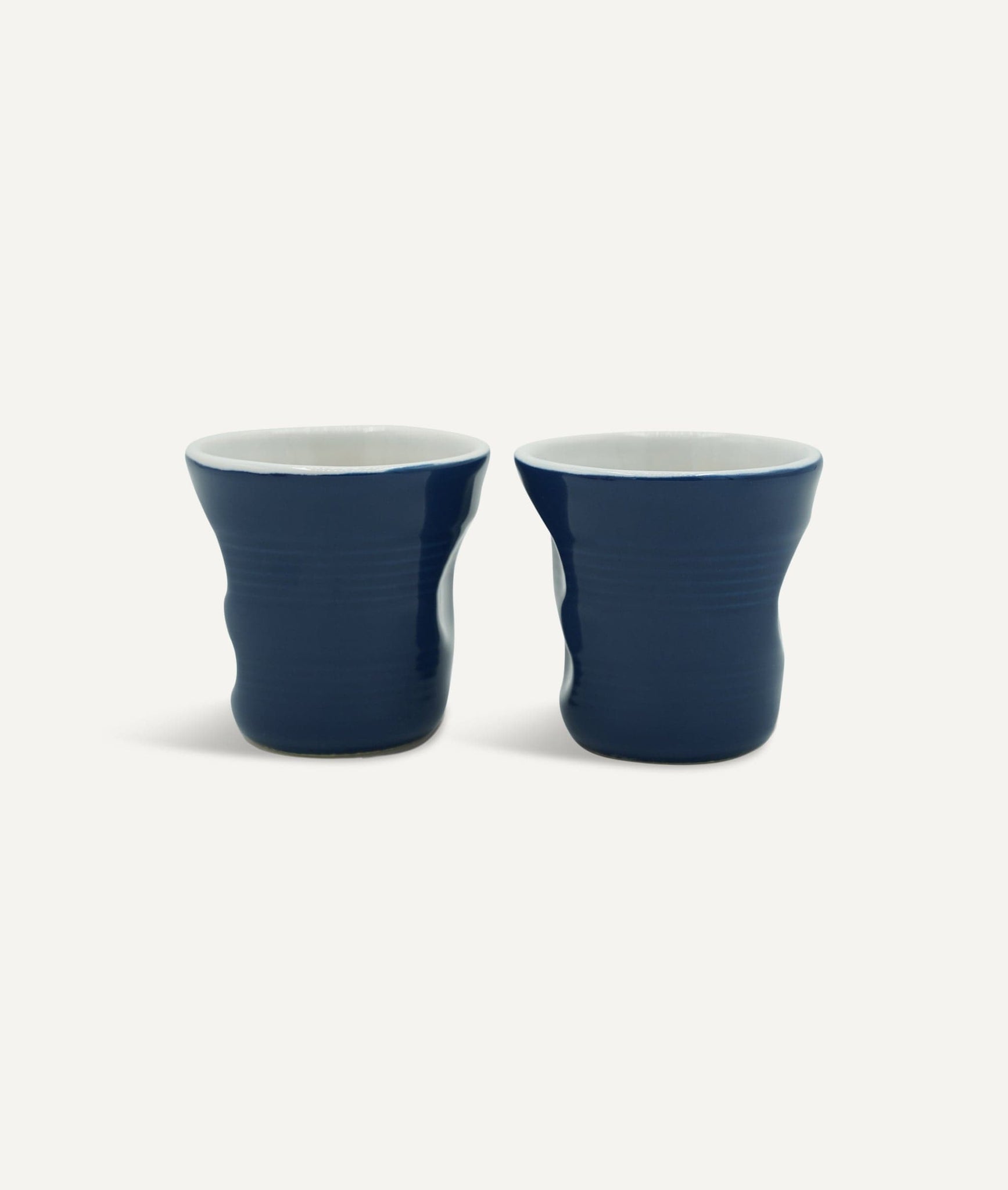 Blue two-cup induction coffee maker