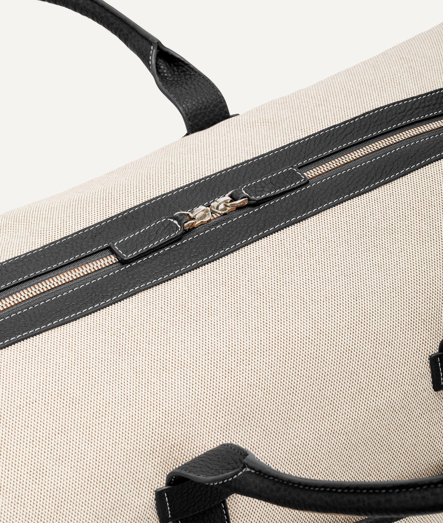 Duffle Bag in Canvas and Calf Leather