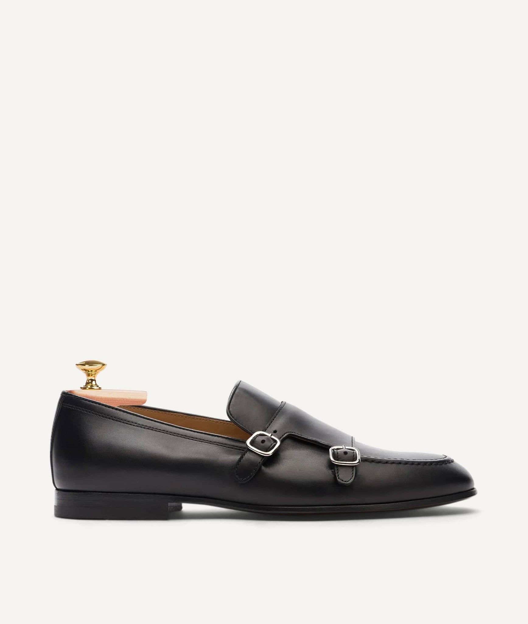 Double Monk Loafer in Calf Leather