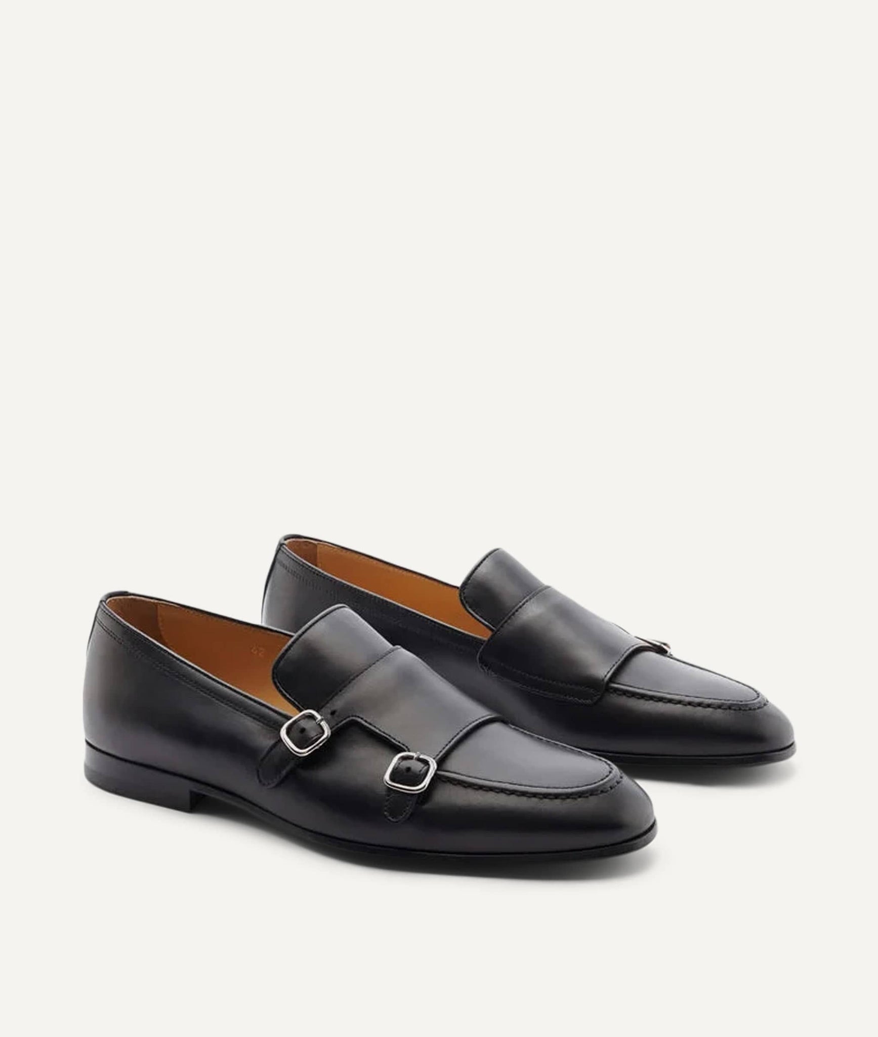 Double Monk Loafer in Calf Leather