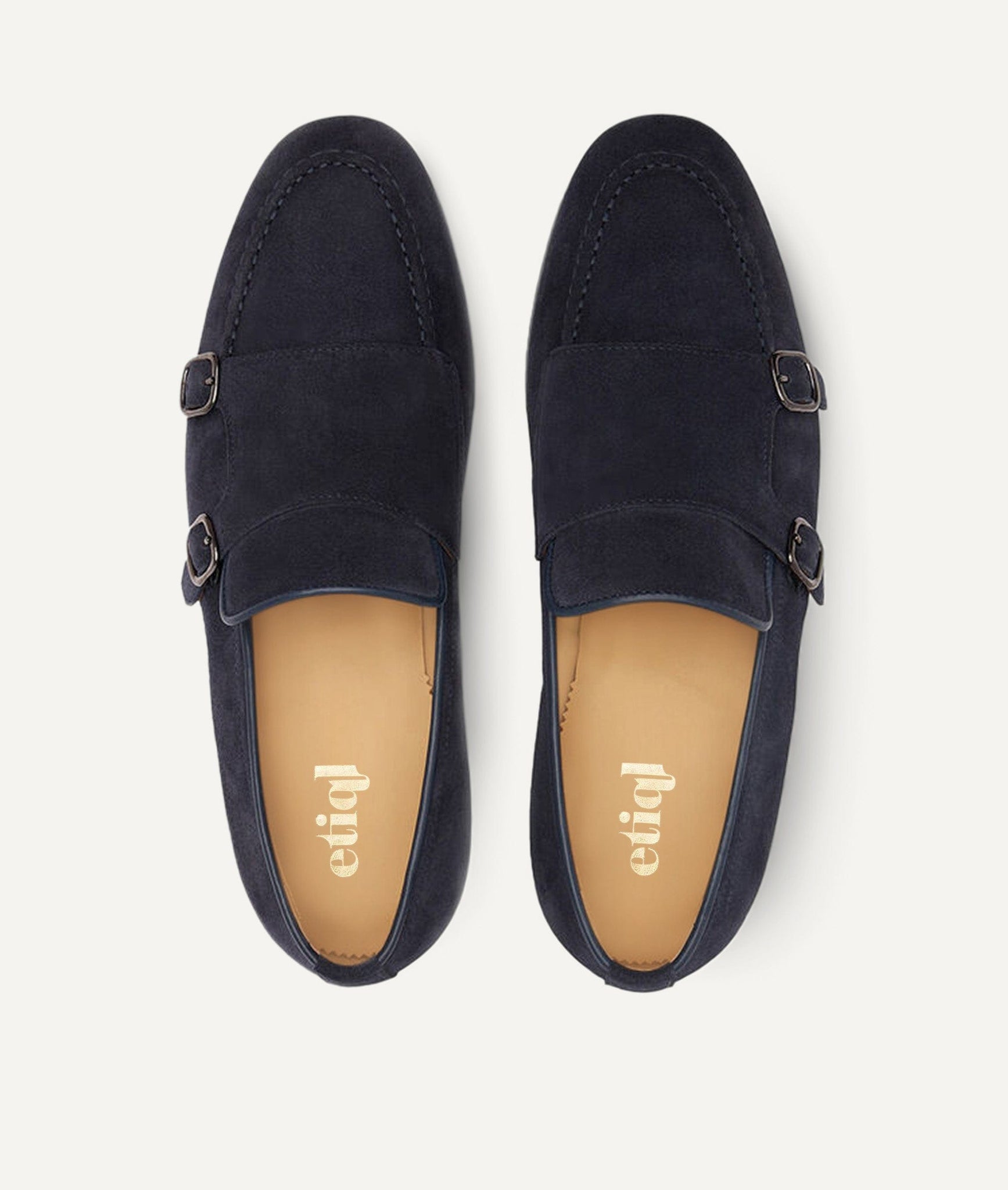 Double Monk Loafer in Suede