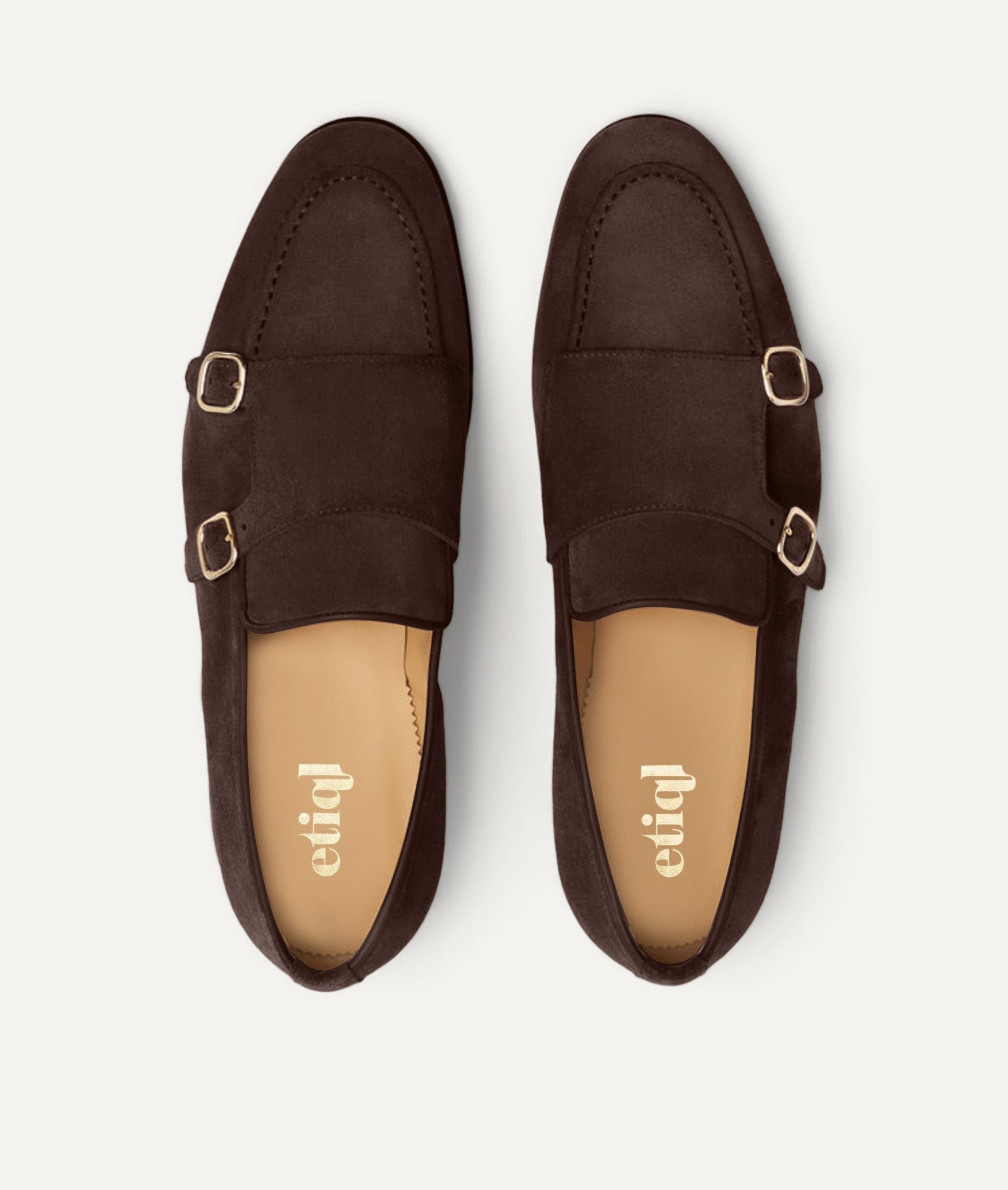 Double Monk Loafer in Suede
