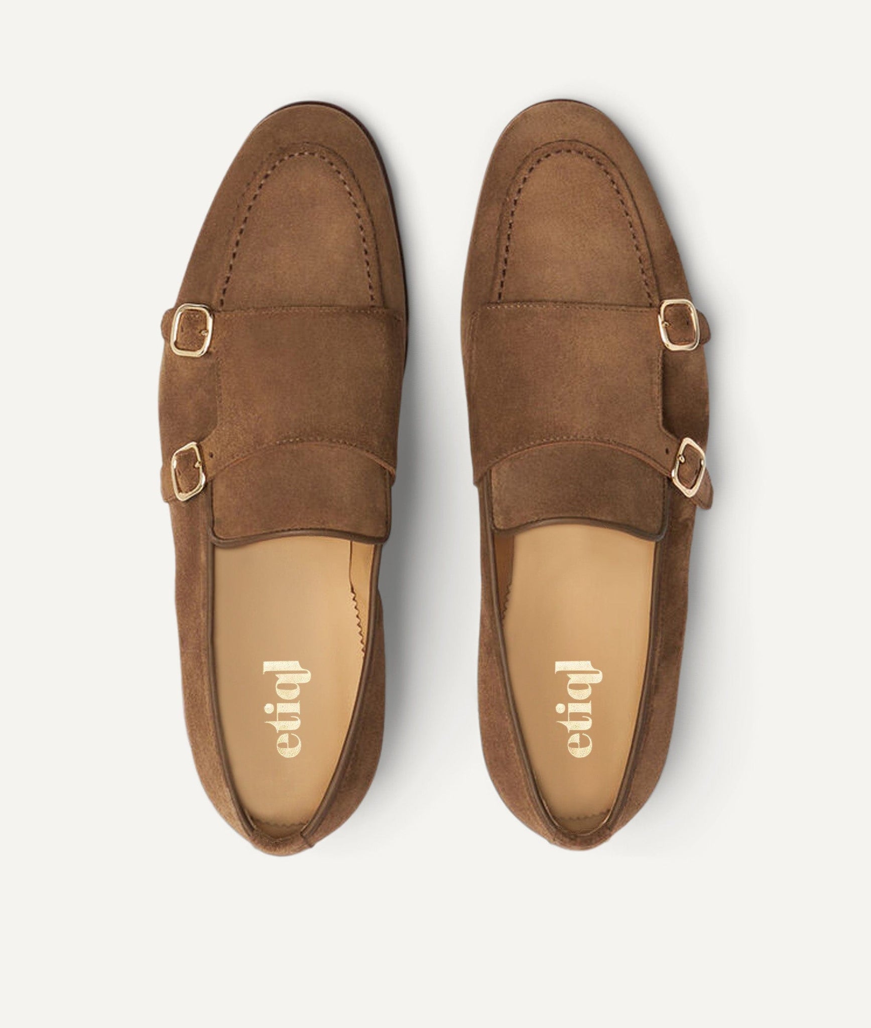 Double Monk Loafer in Suede