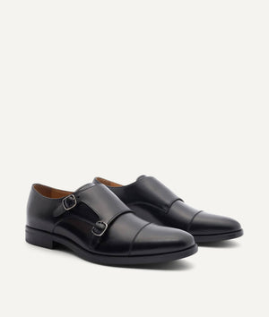 Double Monk Loafer in Calf Leather