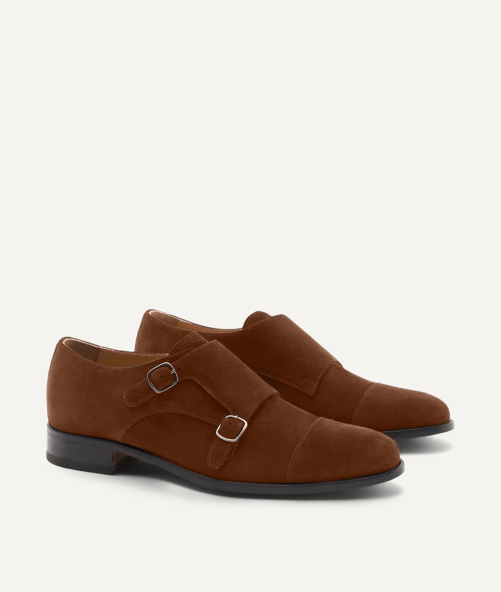 Double Monk Loafer in Suede