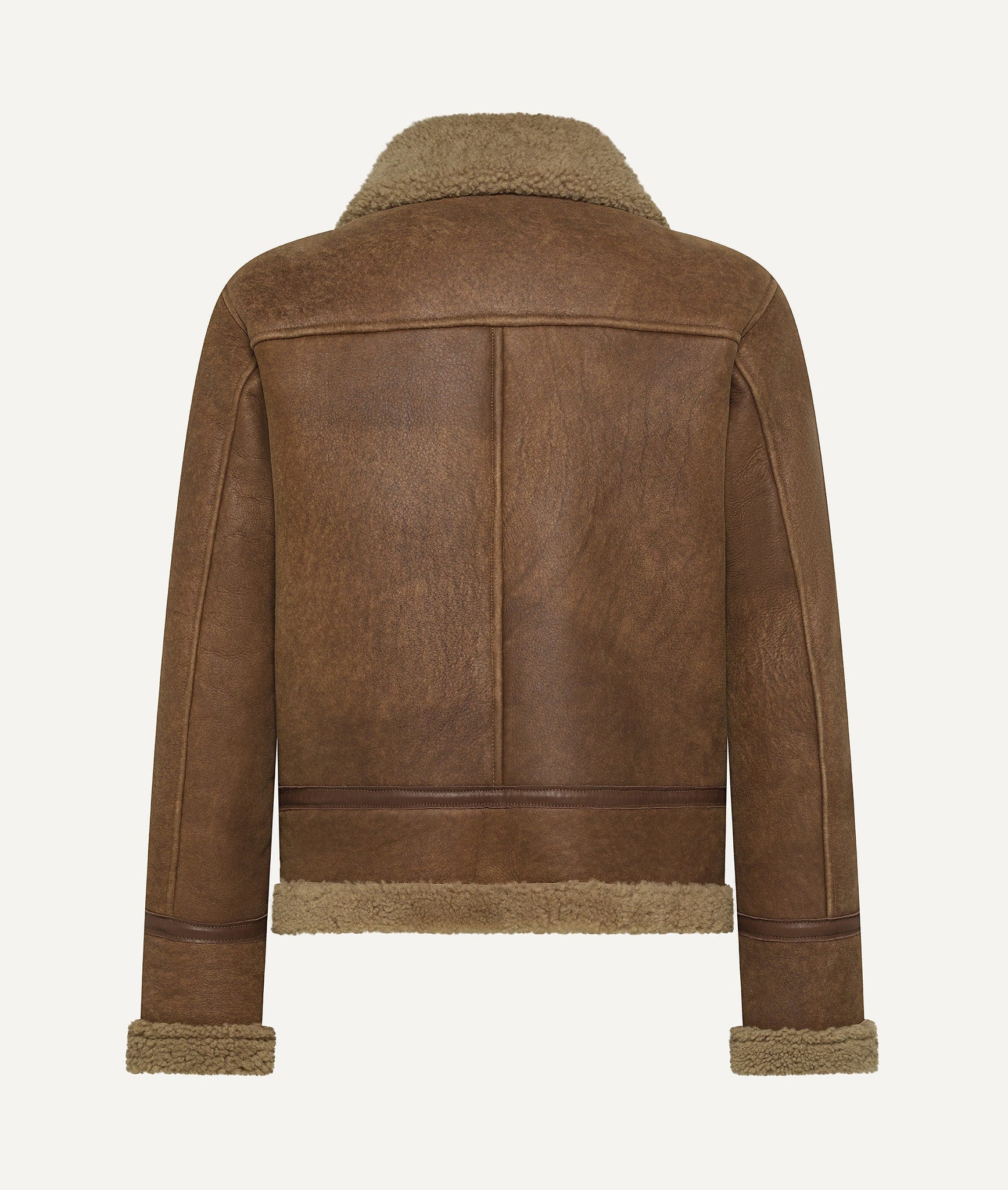 Bomber Jacket in Suede with Shearling