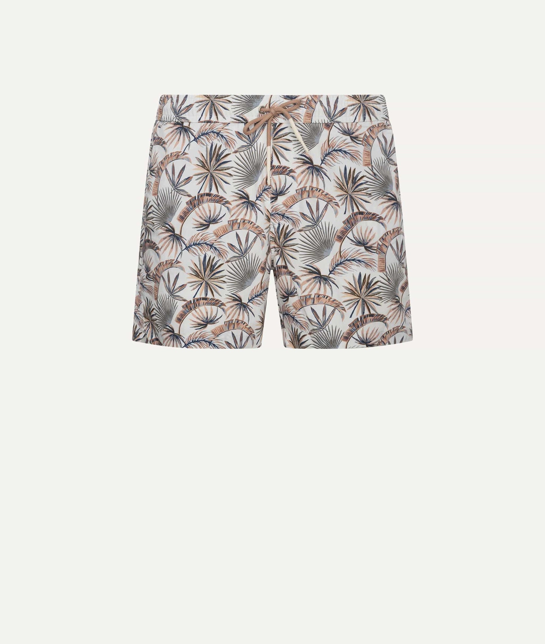 Eleventy - Swimming Suit with Leaves Pattern in Polyester
