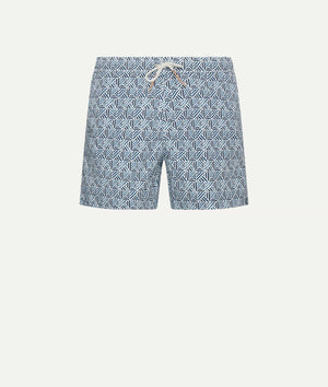 Eleventy - Swimming Suit with Squares Pattern in Polyester