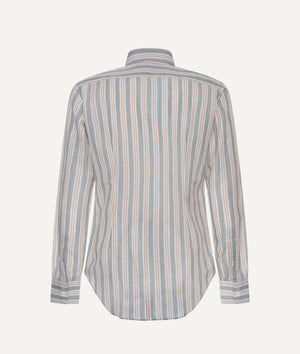 Eleventy - Striped Shirt in Cotton & Linen