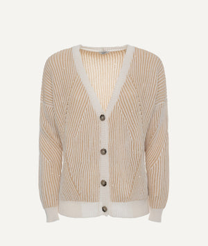 Peserico - Striped Cardigan in Cotton